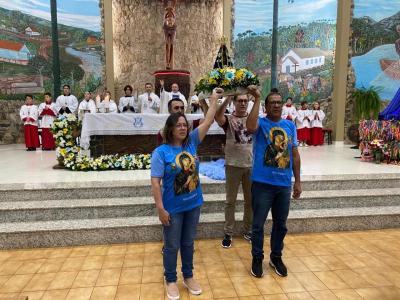 Dom Amilton celebra o 5º dia da Novena de Nossa Senhora Aparecida em Laranjeiras do Sul